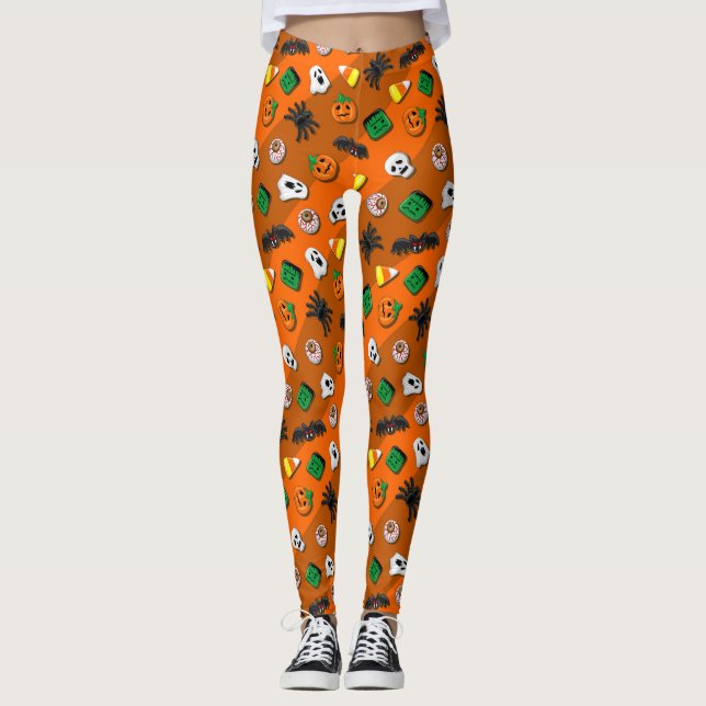 Legging Festa de Candies do Halloween Spooky (Frente)