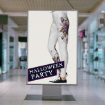 Legging Festa de Dia das Bruxas de cinzas Simples<br><div class="desc">Design simples com elementos góticos e rosas assustadores numa teia de aranha. Este item é parte da coleção do "Partido Gótico" onde você pode encontrar muitos suprimentos de festas para a melhor festa assustadora de sempre!</div>