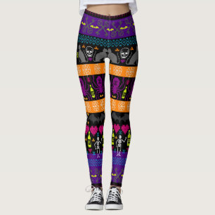 Legging Festa de Natal Feia - Impressão de Halloween