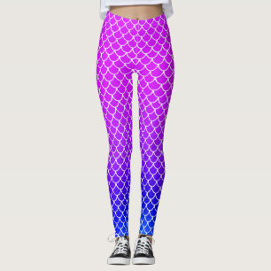 Legging Festa de Piscina de Gradiente Roxo de Girly Mermai