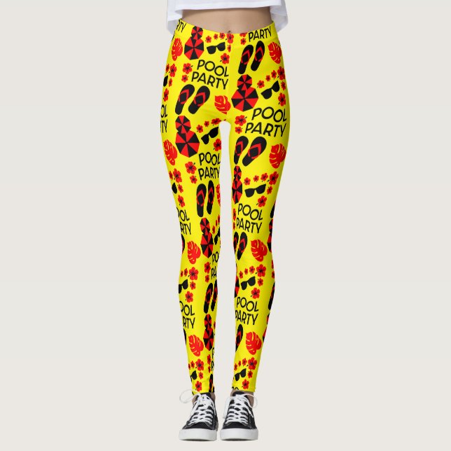 Legging Festas de Piscina de Verão (Frente)