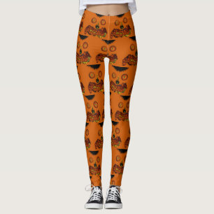 Legging Festival Halloween Pumpkin Jack O'Lantern Samhain