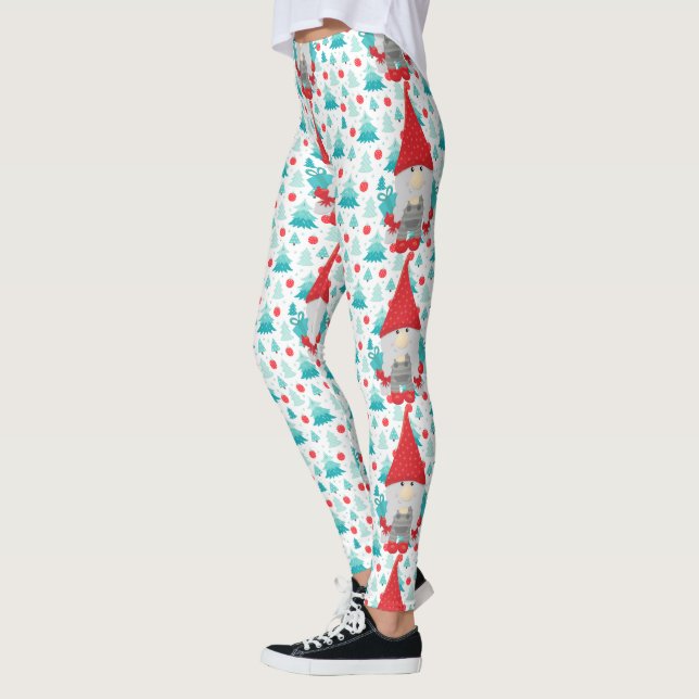 Legging Festivo Holiday Gnomo com presentes (Esquerda)