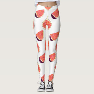 Legging Fig roxo sem costura: padrão colorido
