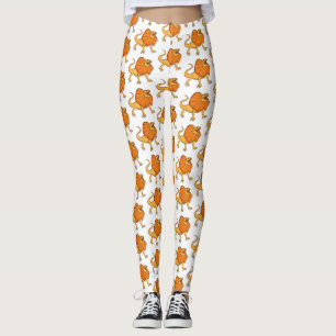 Legging Figura de desenho animado de lagarto-de-pescoço-f