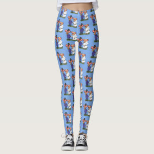 Legging Figura de desenho animado do casal do mouse