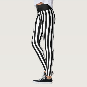 Legging Figurino de Dia das Bruxas, preto e branco, com di
