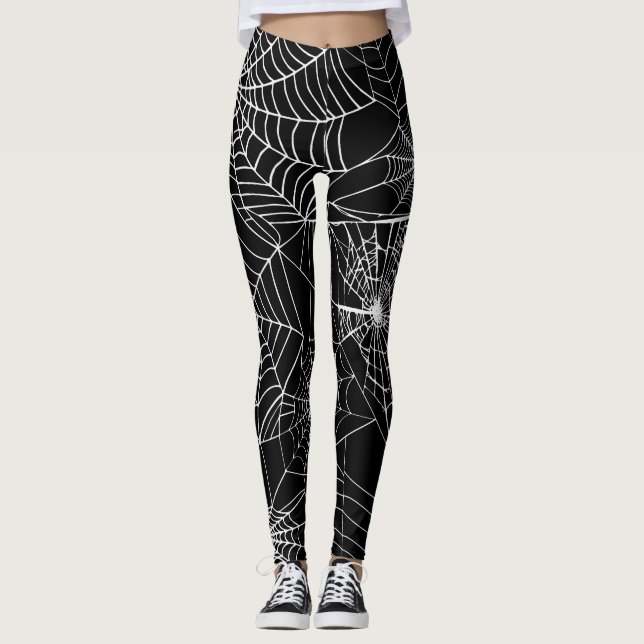 Legging Figurino do padrão Web Halloween Spider (Frente)