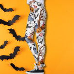 Legging Figurino Feliz de Halloween<br><div class="desc">Um leggings de Halloween assustador para complementar nossa Coleção de Halloween! Este padrão com árvores assustadoras, morcegos, Jack o lanternas, bruxa fantasma, aranhas e teia de aranha é perfeito para festas de fantasia e truques de vizinhança ou para tratar eventos. Sinta-se à vontade para me mandar qualquer indagação, eu terei...</div>