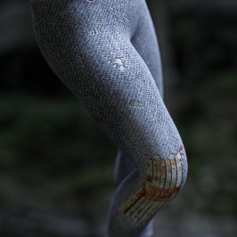 Legging Figurino Zombie do Halloween Perfurava Jeans