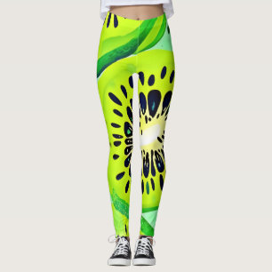Legging Filas de Kiwi: Vibrantes e Frescas