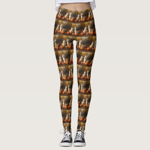 Legging Filhote de Akita Delícia de Outono Abóbora