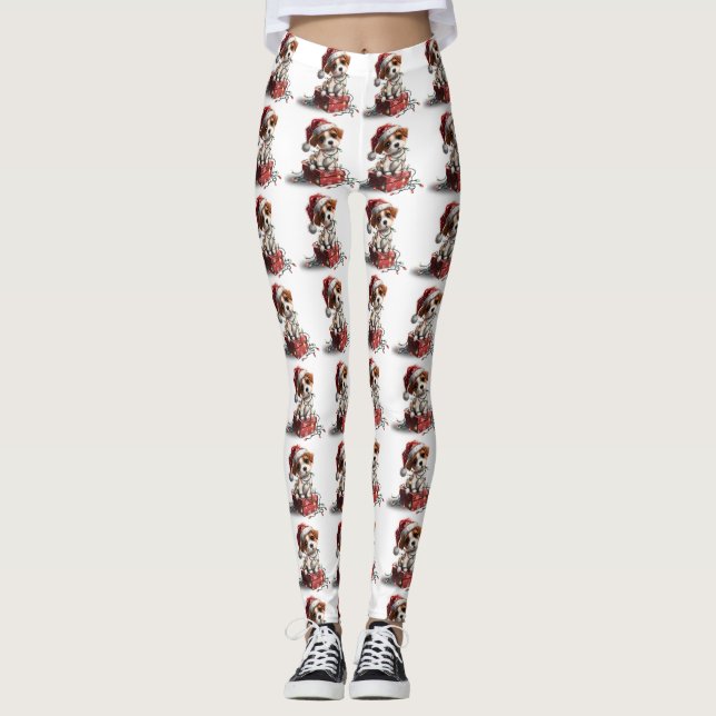 Legging Filhote de Natal Fofo em Caixa de Presente (Frente)