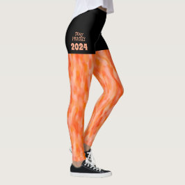 Legging Fique com o PEACHY 2024 - cor de laranja