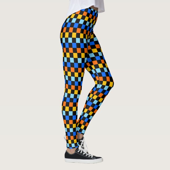 Legging Fire and ice checkerboard pattern (Direita)
