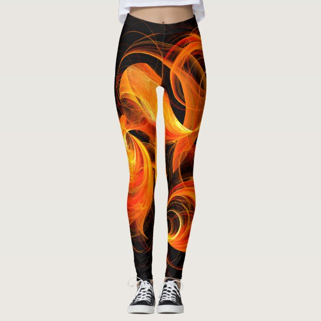 Legging Fireball Abstrato Art (Frente)