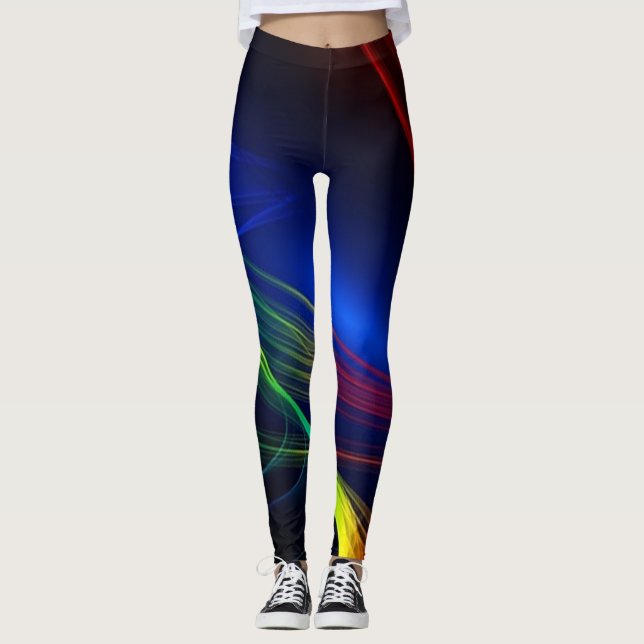 Legging Fita Colorida das Luzes (Frente)