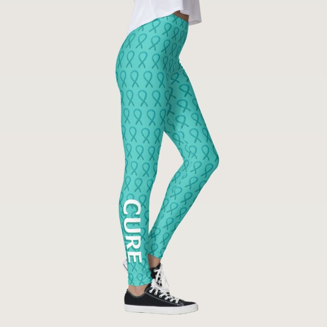 Legging Fita de Sensibilização Teal Esperança e Curva Legg (Direita)