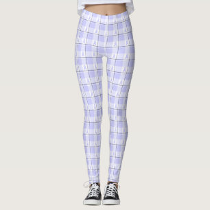 Legging Fita Lilás de Xadrez da Conscientização do Câncer