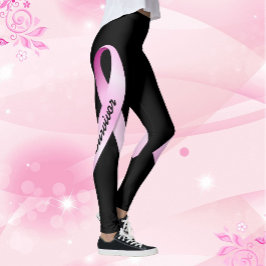 Legging Fita Rosa Personaliza O Sobrevivente Do Câncer Da 
