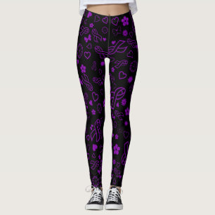 Legging Fita Roxa Multipla
