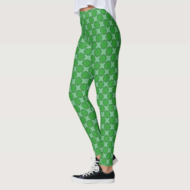 Legging Fita verde da flor por Kenneth Yoncich (Esquerda)