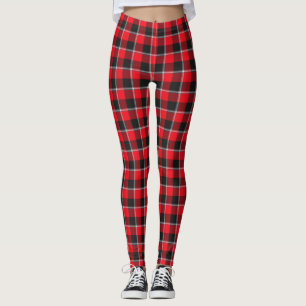 Legging Fita Vermelha e Xadrez Heavy Metal