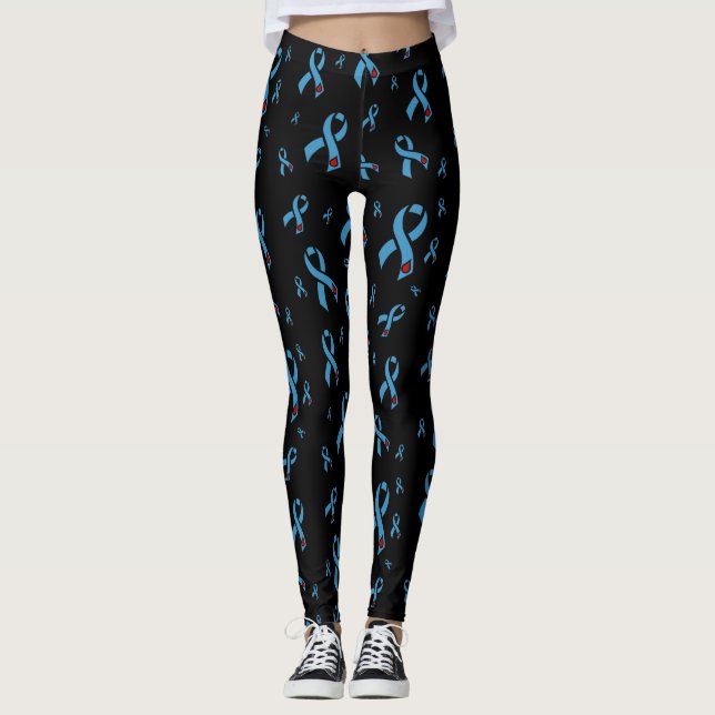Legging Fitas Azuis/Vermelhas...Diabetes (Frente)