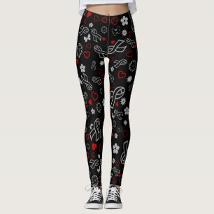 Legging Fitas de cinzas Múltiplas..Diabetes