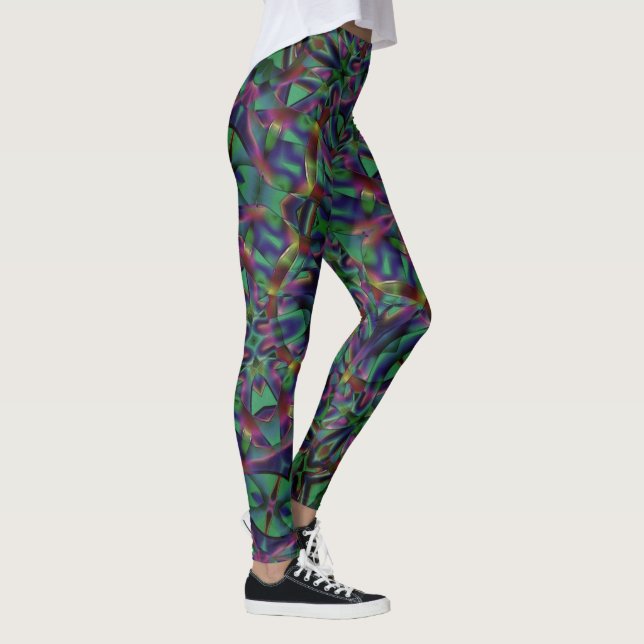Legging Fitas entrelaçadas com cores escuras (Direita)