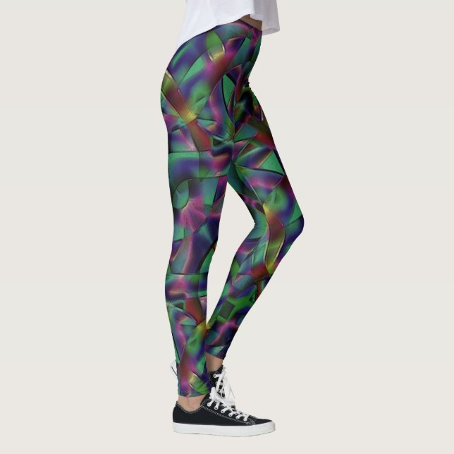 Legging Fitas intertecidas de cor escurecida (Direita)