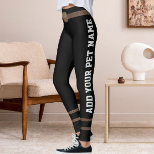 Legging Fivela Personalizada de Couro Marrom com Fivela de