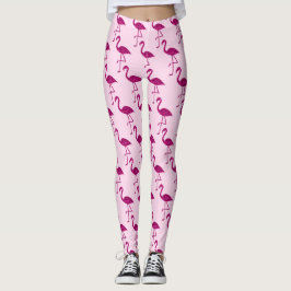 Legging Flamingo brilhante padrão de brilhos rosa