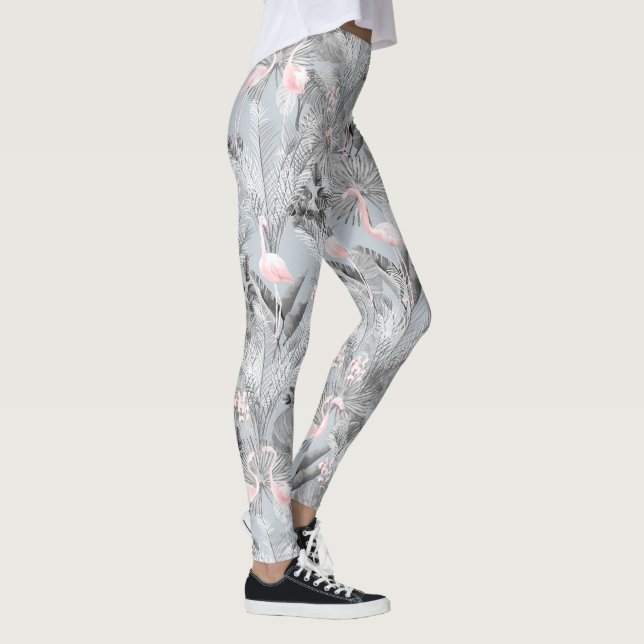 Legging Flamingo Orchid Pattern Tropical ID868 (Direita)