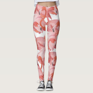 Legging Flamingo Watercolor: Padrão Invisível