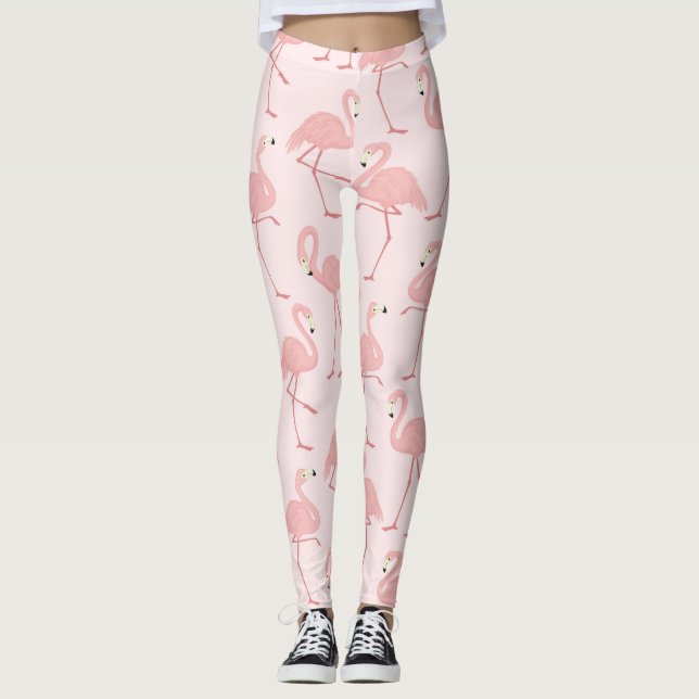 Legging Flamingos bonito Rosa (Frente)