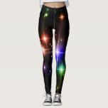 Legging Flashy Bright Colorful Stars Black Yoga<br><div class="desc">Estas leggings bonitas apresentam um padrão brilhante e flastim de estrelas coloridas sobre um fundo preto. Excelente para yoga,  correndo,  ginástica,  ou qualquer vez que você quiser vestir leggings fofinhos!</div>