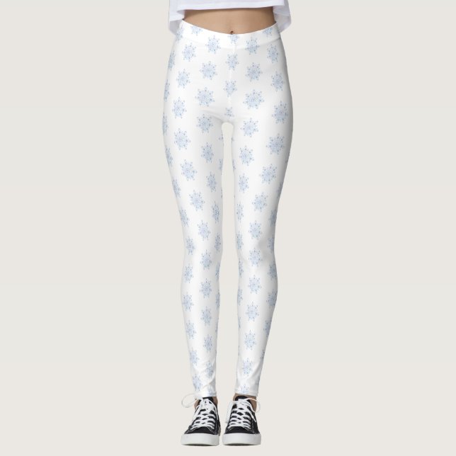 Legging Floco de neve azul-gelo (Frente)