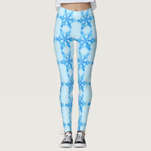 Legging Floco de neve azul-inverno