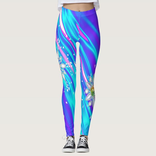 Legging Flocos de neve cintilantes (Frente)