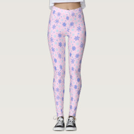 Legging Flocos de neve, cor-de-rosa, Na moda Elegante rosa