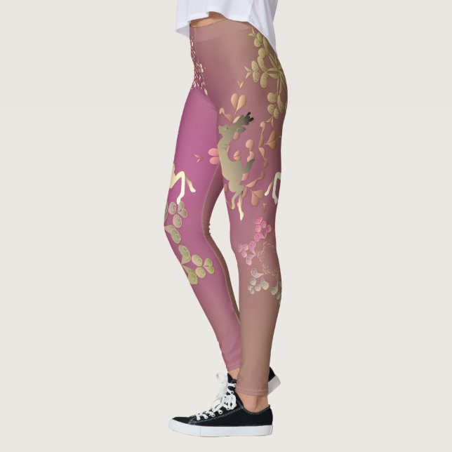 Legging Flocos de neve e renas de Feriado (Esquerda)
