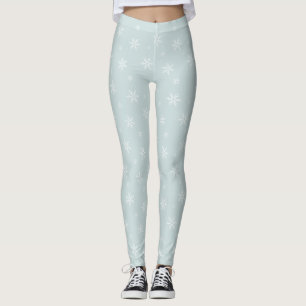 Legging Flocos de neve em azul claro