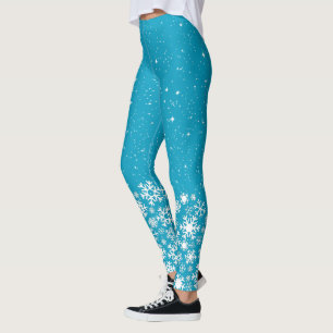 Legging Flocos de Neve & Estrelas em Azul ou sua cor