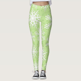 Legging Flocos de neve no verde
