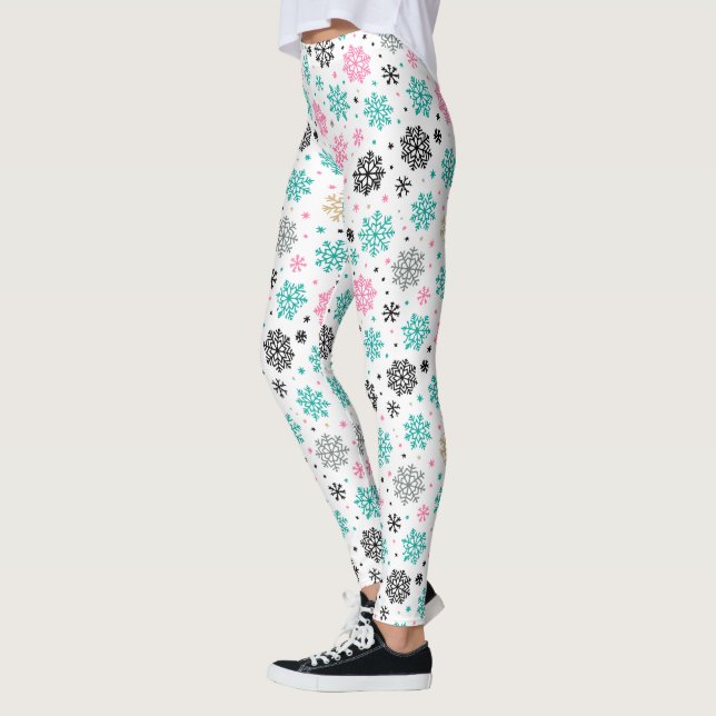 Legging Flocos de neve retrô (Esquerda)