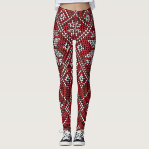 Legging Flocos de neve vermelhos