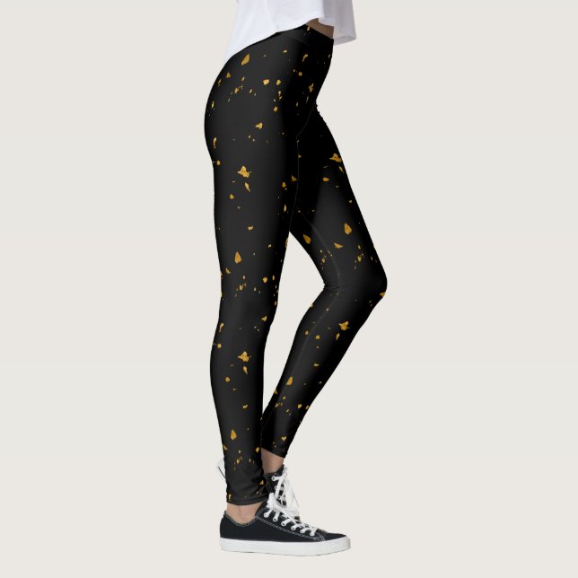 Legging Flocos de Ouro Preto (Direita)