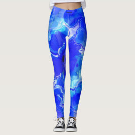 Legging Flor azul