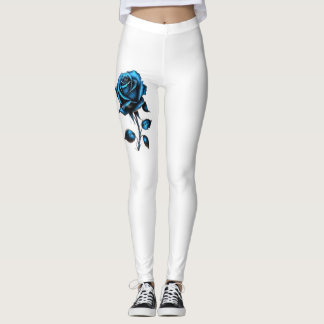 Legging flor azul